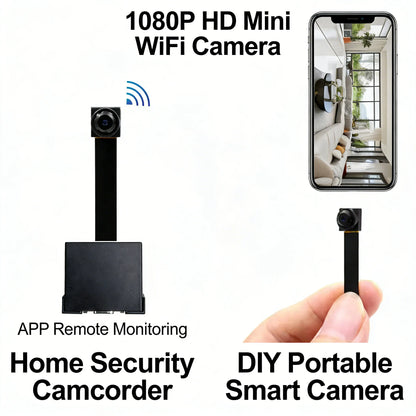 Upgraded Version 4K HD Mini WiFi Camera Supports Remote Viewing Motion Detection Home Nanny Style DIY Camera Supports SD Card
