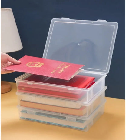Document Organizer Organized Storage Box Simplicity Certificate File Container Dust Proof A4 Organizing Box Dropshipping