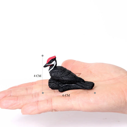 Hand Painted Simulation Bird Model Figures Toucan Peacock Owl Flamingo, Early Cognition Toy Cake Decoration For Children