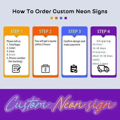 Custom Name Neon Sign Personal LED Neon Lighting Custom Led Light Name Decor Wedding Sign Bedroom Home Bar Wall Neon Decorations
