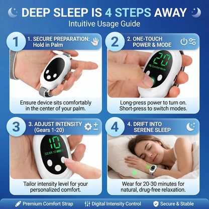 Microcurrent EMS Sleep Aid Device Handheld Pulse Massager Insomnia Stress Anxiety Relief Relaxation Therapy Tools USB Deep Sleep