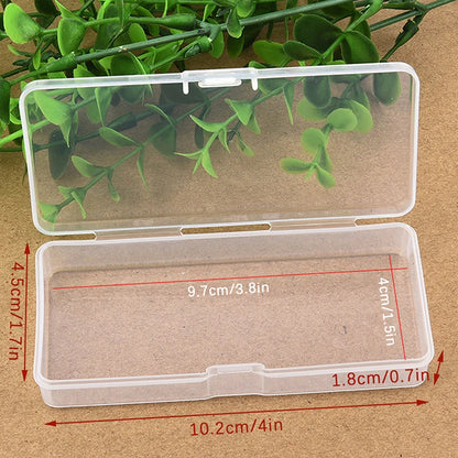 Transparent Plastic Box Rectangular Translucent Packing Box Storage Organizer Case Dustproof Durable Strong Jewelry Container