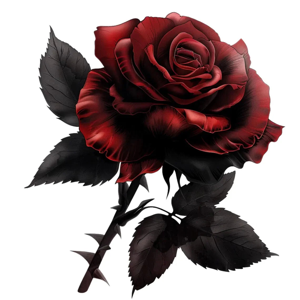 KT88# Gothic Rose Sticker Stickers,Wall Toilet Decal Removable, Vinyl Car Sticker for Bathroom Decor, Outdoor Indoor Use