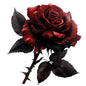 KT88# Gothic Rose Sticker Stickers,Wall Toilet Decal Removable, Vinyl Car Sticker for Bathroom Decor, Outdoor Indoor Use