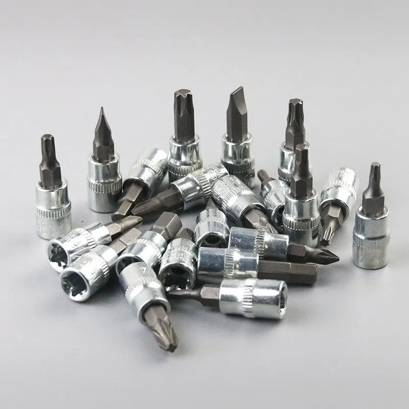 46pcs Drive Ratchet Torque Wrench Combo Auto Repairing Set Mechanic Tool Car Repair Tool Kit 1/4-Inch Socket Set Car Repair Tool