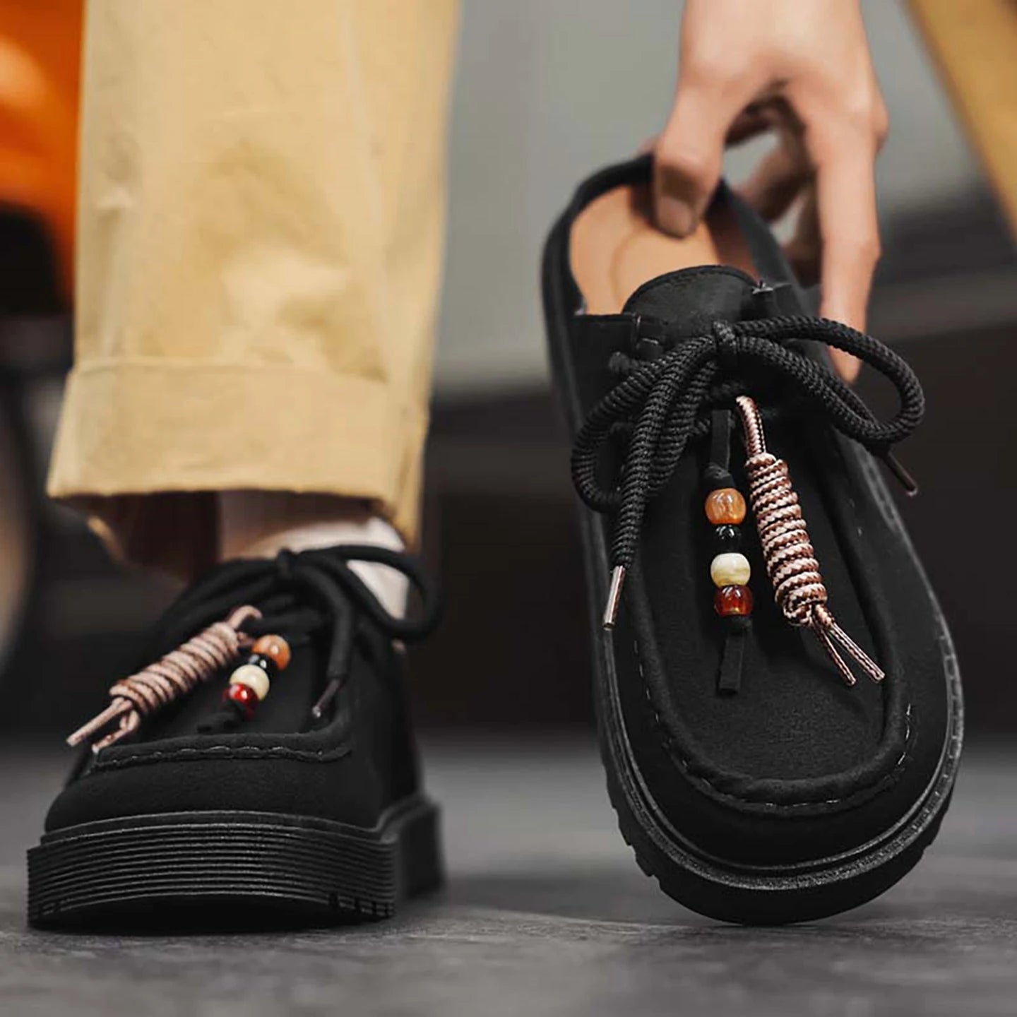 2026 New Summer Men Outdoor Closed Toe Slippers, Trendy Versatile Mules, Light Anti-slip Fashion Outdoor Slides