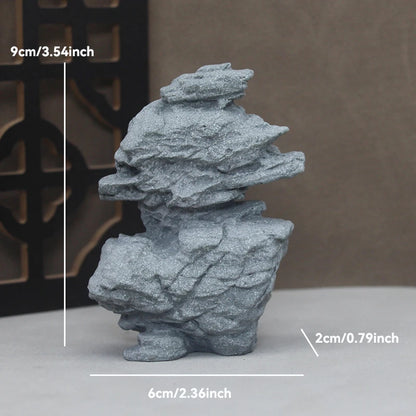 Sandstone Stone Miniature Mountain Fairy Garden Bonsai Rockery Lanscaping Ornaments Aquarium Decoration Accessories Home Decor
