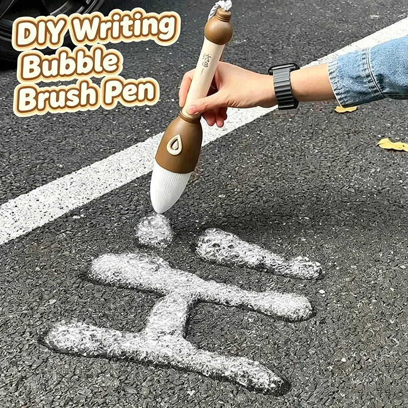 Brush Electric Bubbles Stick Writing Soap Blower Automatic Blowing Toys Outdoor Party Games Handheld Pen Machine Children Gift