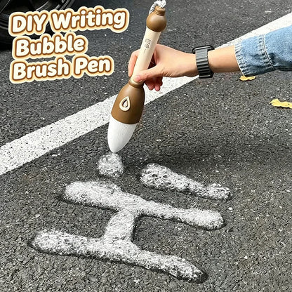 Brush Electric Bubbles Stick Writing Soap Blower Automatic Blowing Toys Outdoor Party Games Handheld Pen Machine Children Gift