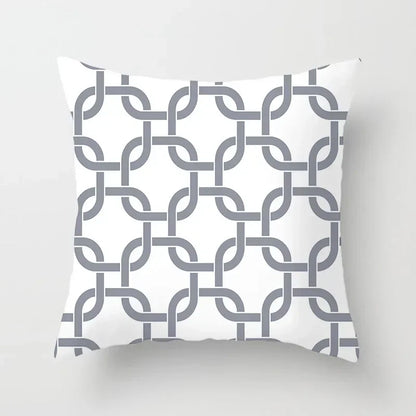 European Gray Pillowcase Geometric Pillow Cover Sofa Cushion Cover Garden Throw Pillows Hotel Outdoor Cushions car Chair 45X45cm