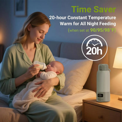 USB Interface 500ml Milk Warmer, Insulated Cup, Milk Coffee Heater, Heating Cup Suitable for Outdoor Sports, Gift for Family
