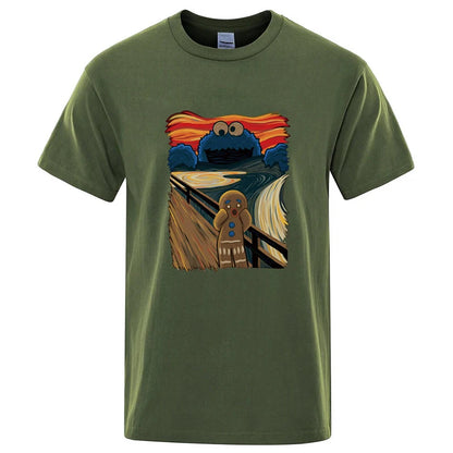 Summer Men High Quality T-shirt Cotton Blend Short Sleeve Print Casual Loose Men T Shirt O-neck Male T-shirt Male Tees  for Men