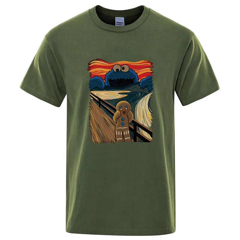 Summer Men High Quality T-shirt Cotton Blend Short Sleeve Print Casual Loose Men T Shirt O-neck Male T-shirt Male Tees  for Men