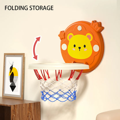 Children's basketball hoop, indoor shooting, hanging, foldable, parent-child interactive ball