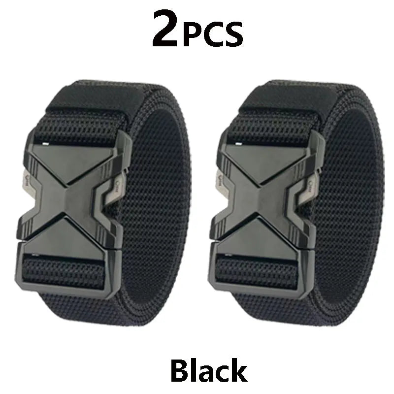 Men's Tactical Belt Nylon Braided Outdoor Training Military Belt Canva Casual Mountainee Trouser Pants Jeans Buckle Waist Belt