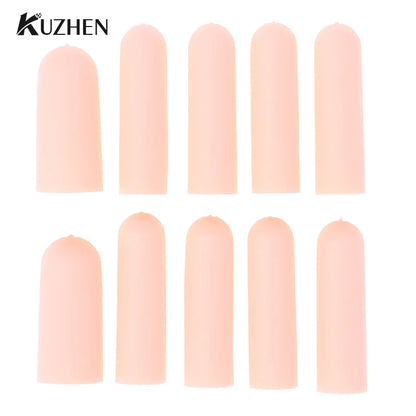 10 Pcs Silicone Finger Cot Gel Finger Protector Fingers Brace Support Gloves