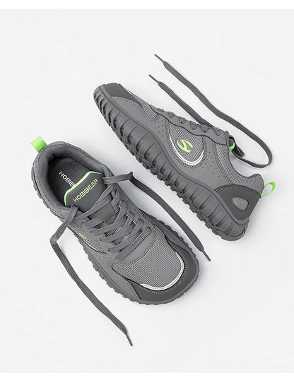 HOBIBEAR Unisex Wide Toe Sneakers Comfortable Walking Shoes Lace Up Outdoor Travel Breathable Running Sneakers