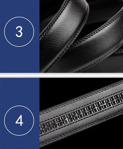 New Men's Belt PU Leather Belt Business High Quality Fashion Male Belt Automatic Buckle Belt for Popular