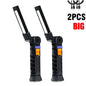 USB Rechargeable COB LED Flashlight Work Light Magnetic Torch Portable Hanging Lamp with Built-in Battery Camping Torch
