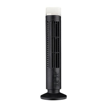 LED Tower Fan Bladeless Tower Fan 90 Degree Oscillating Quiet Portable USB Electric Desk Fan with Light for Home Bedroom Office