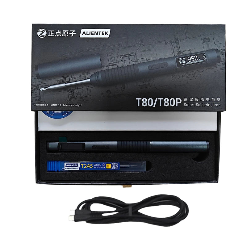 ALIENTEK T80P Soldering Iron Electric 100W Adjustable Digital Display Automatic Sleep PCB Precision Soldering Iron Repair Tool