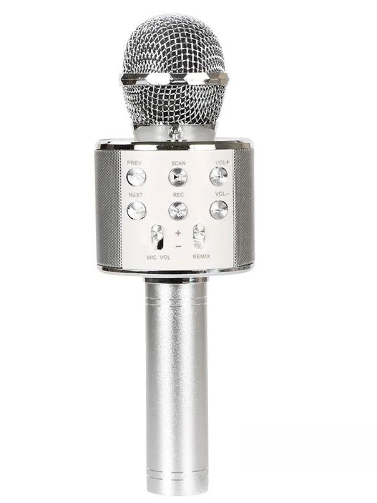 Wireless Karaoke Microphone  Bluetooth Speaker, Multi-Function Controls 5-in-1 portable Handheld Mic for singing For Party