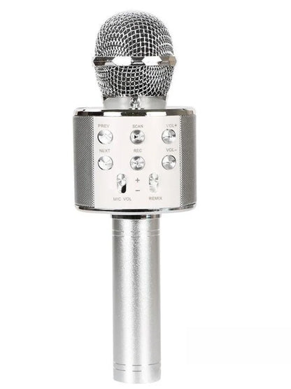 Wireless Karaoke Microphone  Bluetooth Speaker, Multi-Function Controls 5-in-1 portable Handheld Mic for singing For Party
