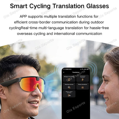 2026 New AI Bluetooth Smart Glasses Camera 1200P Video 4K Anti-shake Cycling Ridi Sports Glasses Dual Mic Windproof Goggles Q01