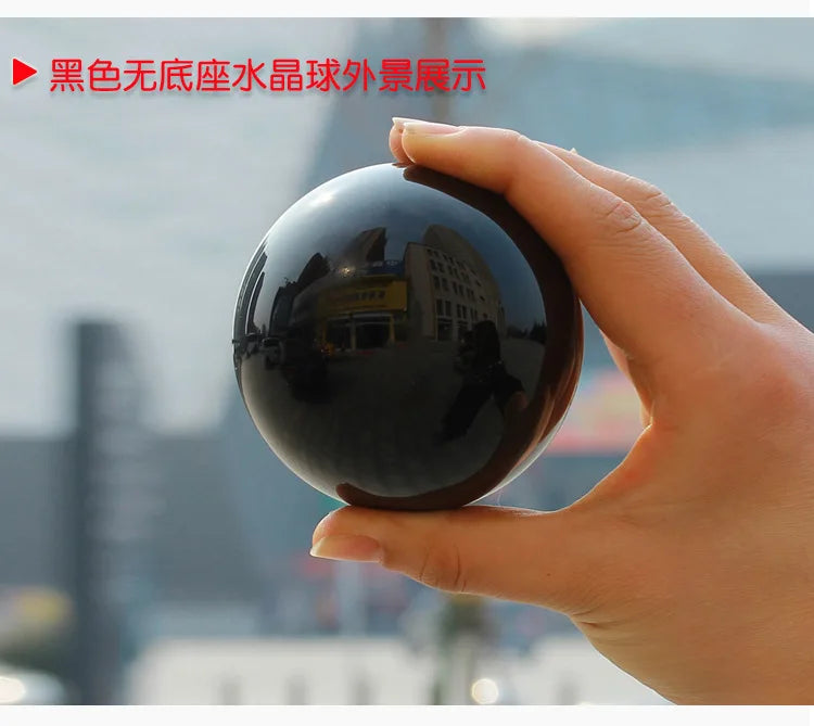 Natural Black Obsidian Sphere Large Crystal Ball Healing Stone Gemstone 30/40/50mm obsidian crystal decorative glass Home Decor