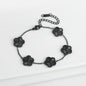 White Black Red Green Shell Five Leaf Flower Stainless Steel Ladies Bracelet Simple for Woman Party Birthday Jewelry Gift Clover