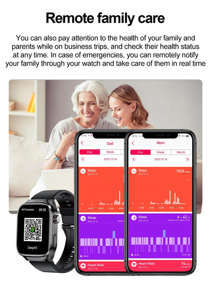2025New Micro Physical Examination Smart Watch For Men Uric Acid Body Fat Five Organ Health Watches Bluetooth Call SmartBracelet