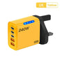 240W GaN 2USB+3Type C Desktop Phone Charger With LED Light Multi Ports Quick Charge 3.0 Adapter For iPhone Samsung Huawei Tablet