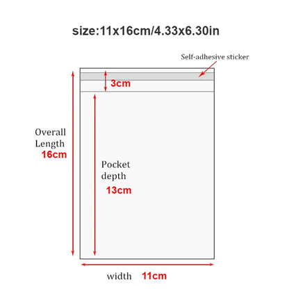 Opp Transparent Seal, Cellophane, Self-adhesive, Plastic, Jewelry, Cellophane, Candy, Cookies, Gift Wrap, Non-porous Bag