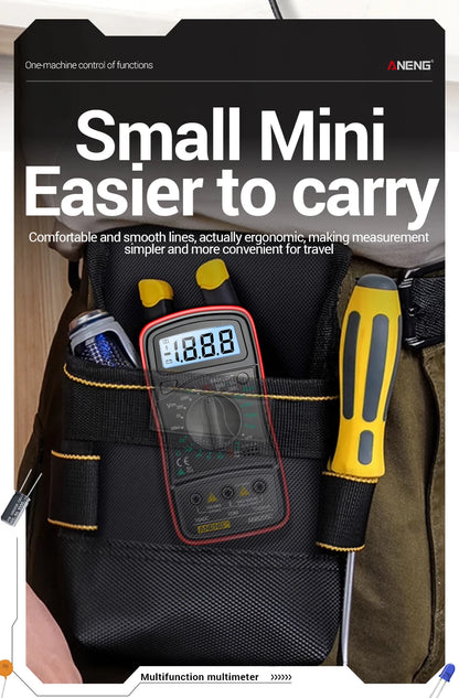 Digital Multimeter Professional ANENG AN8205C AC/DC Voltage Meter DC Current Resistance Diode -40℃~1000℃ LCD Backlight Tester