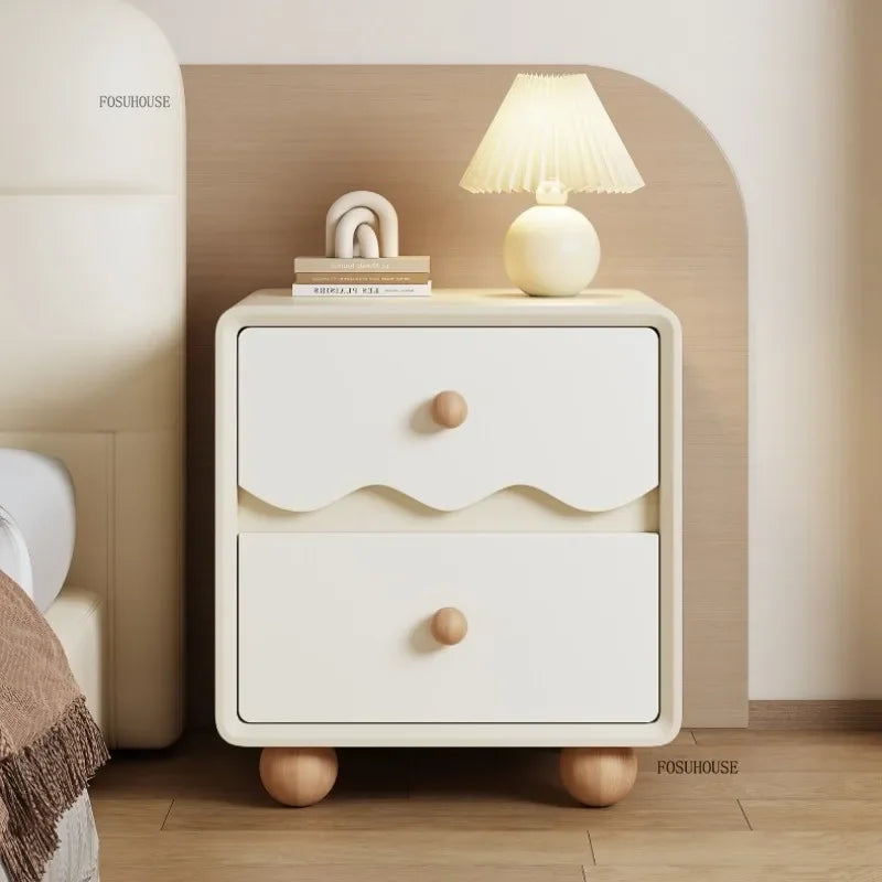 Cute Wood Children's Nightstands for Bedroom Furniture Cute Dormitory Storage Bedside Tables Home Children's Storage Cabinets