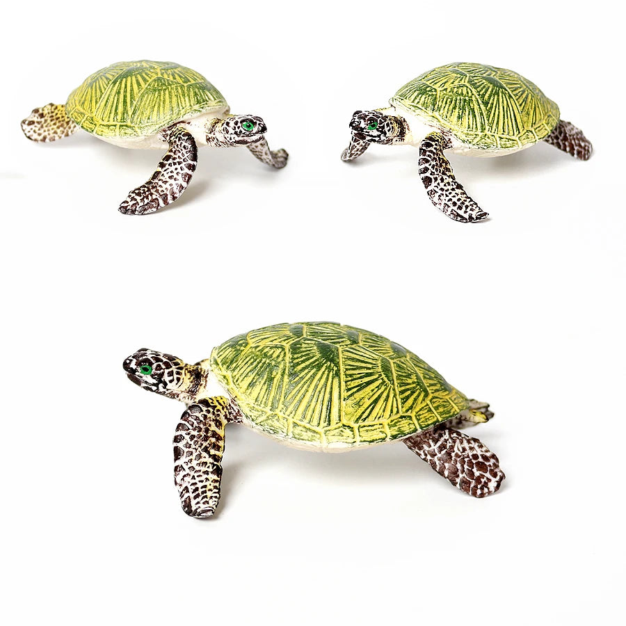 Simulation Chinese Softshell Leatherback Sea Turtle Snapping Turtles Tortoise Ocean Animal Model Education Toy Figures For Kids