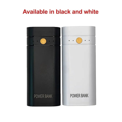 2 Slots 5V 18650 Power Bank Box Kit Fast Charging Power Bank TYPE-C USB Output Ports Plastic Shell Portable Battery Charger Case