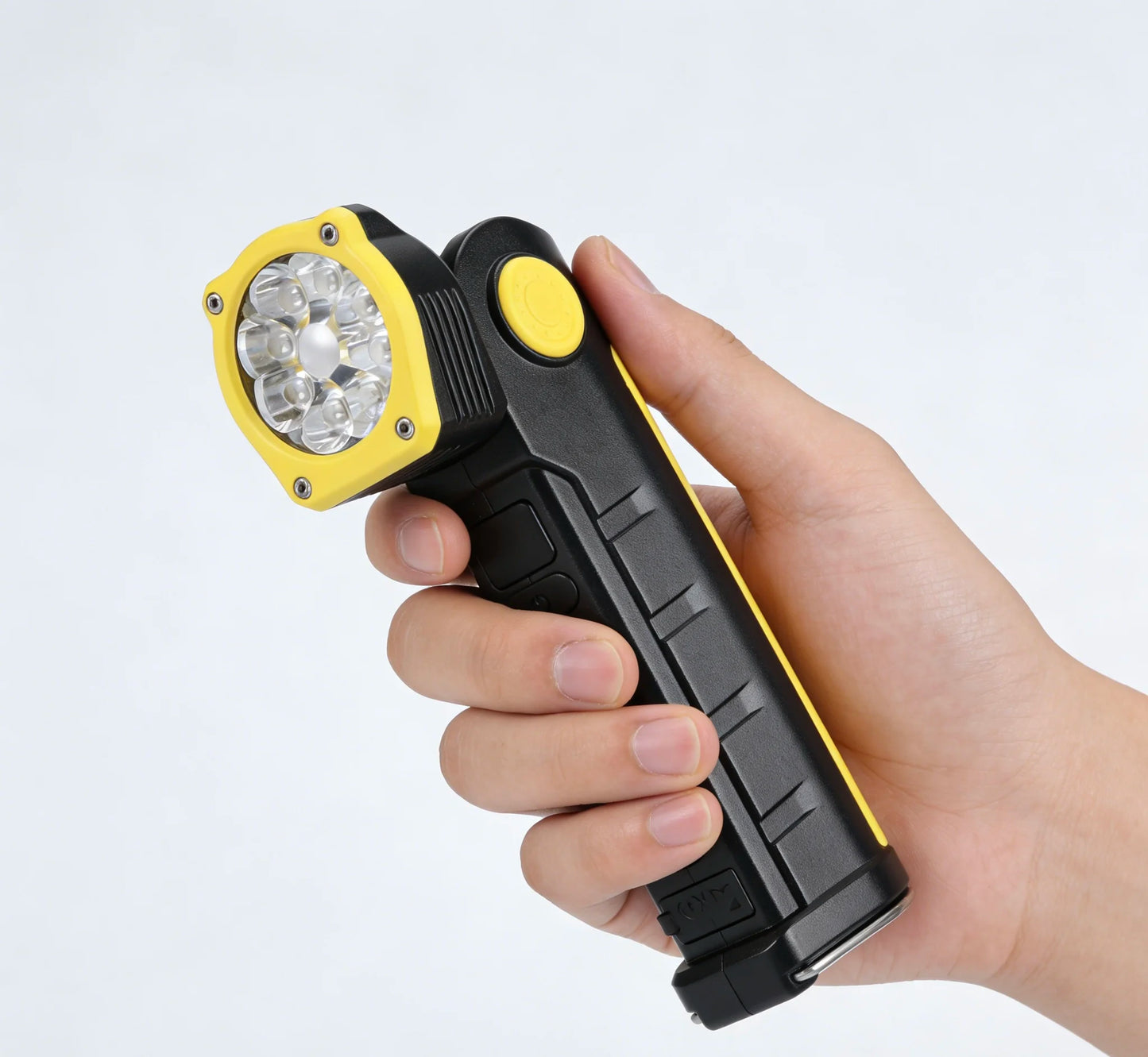 8LED High Power Flashlight LED Work Light Rechargeable Head Folds Magnetic Suction 18650 Battery For Mechanical Workshop Lantern