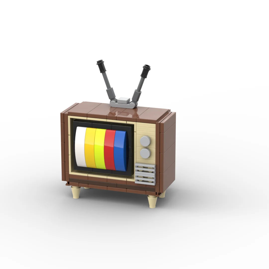Huatangxinyue Creative Appliance Retro TV Radio Phone Game Console Camera Model Building Blocks Assembly Toys for  Gifts
