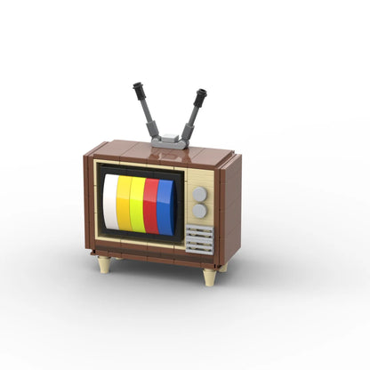 Huatangxinyue Creative Appliance Retro TV Radio Phone Game Console Camera Model Building Blocks Assembly Toys for  Gifts