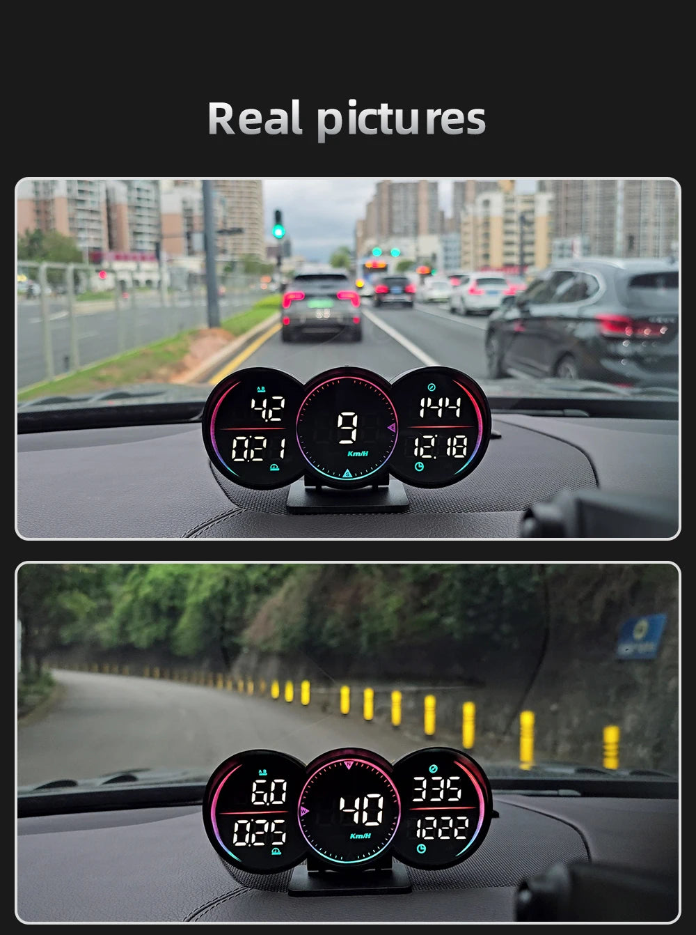 Car Head Up Display HUD GPS Computer Speedometer Windshield Projector Car Dashboard Speed Displays System Modification Car Acces