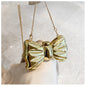 Luxury Designer Mini Bowknot Evening Bag for Women Girls Crossbody Handbag Chain Shoulder Bags Metal Purse for Party Wedding