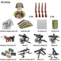 WWII Infantry Military Soldier War National Army Mini Gun armament Models Building Blocks Building Blocks Toys for Kids