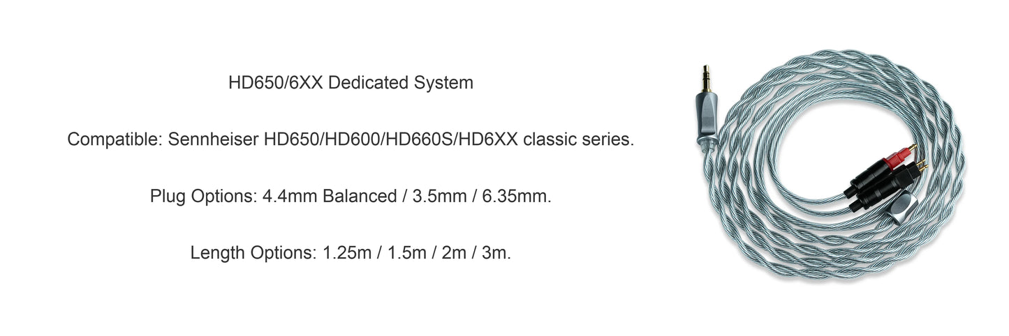 Trusted-50 Dual 3.5mm Upgrade Cable 3.5mm/4.4mm Balanced for Sennheiser HIFIMAN Audeze DENON SONY Fostex Headphones