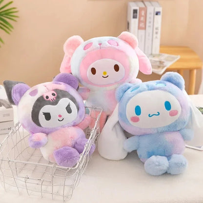 Sanrio Plush Cute Cinnamoroll hello kitty Kuromi My Melody Plush Toys Doll Pillow Anime Cartoon Kids Gifts Room Decoration Dolls