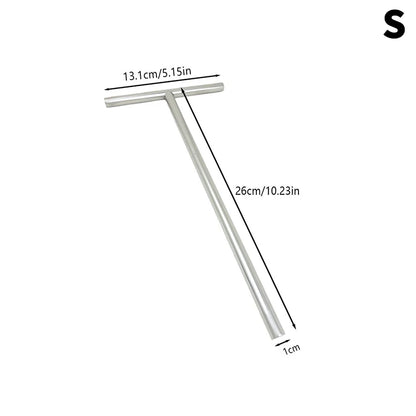 Stainless Steel Crepe Spatula Spreader Pancake T Maker Tool Turner Utensils Cake Shape Rake Pan Making Kit Stick Icing Brownie