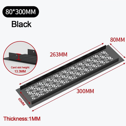 50/80cm Wide Rectangle Aluminum Alloy Air Vent Ventilator Grille Cover Doors Cabinet Wardrobe Breathable Mesh Air Vent