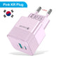 2 Ports PD 25W USB C Fast Charger KR EU  Mini Travel Plug Phone Fast Charging Adapter for iPhone 15 Pro Max Oneplus