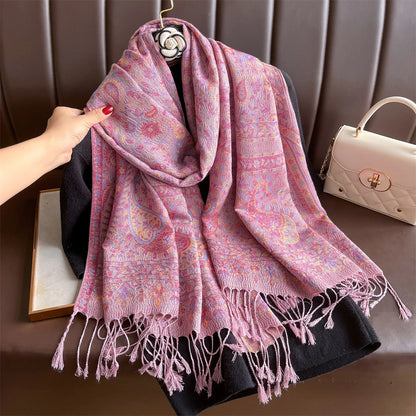 Luxury Winter Scarf Women Cashmere Warm Pashmina Brand Foulard Female Shawls Wraps Thick Soft Bufanda Poncho Scarves Stole 2025