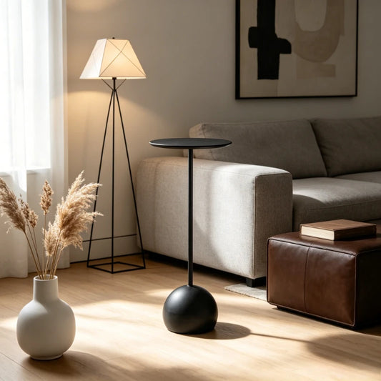 Designer Cement Mini Side Table Minimalist Accent End Table Apartment Sofa Coffee Table Aesthetic Home Furniture for Living Room